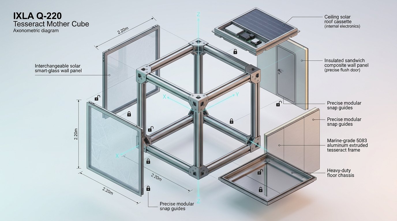 IXLA Q-220 Assonometria Esplosa Assi X Y Z